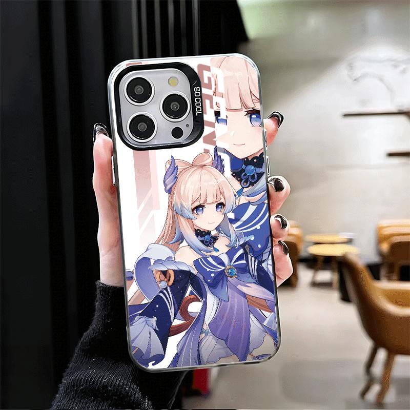 Genshin Impact Дизайн Ударопрочный Чехол для Телефона для iPhone 17 Air 16 16E 15 Pro Max 14 Plus 13 Mini 12 Задняя Крышка Противоударный Fundas