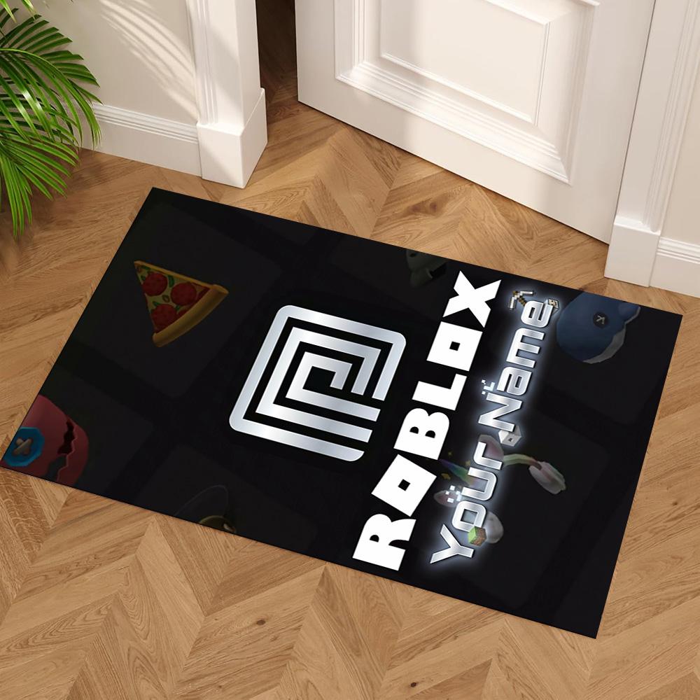 Roblox Personalized Text Floor Rug Office Rug Suitable for Playrooms Living Rooms Decorate room Balcony Antislip Carpet Decorate Offices