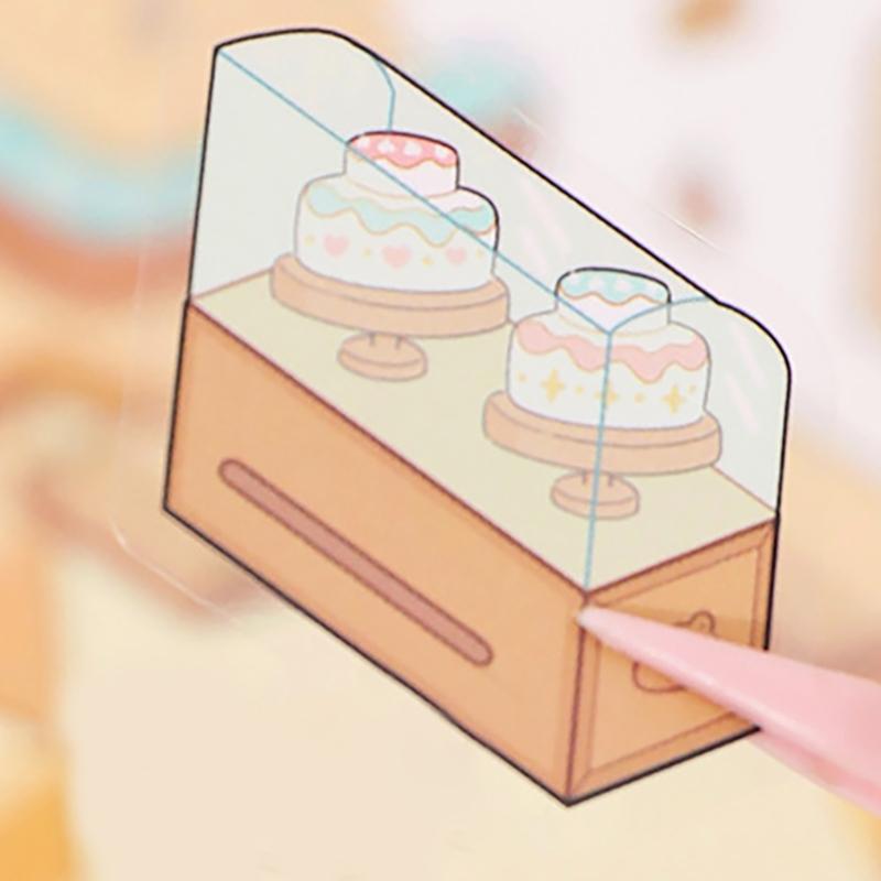 3D House Scene Sticker Miniature Simulated Cabin Scene Sticker for Scrapbooking Journal Notebook Photo Album Phone Case