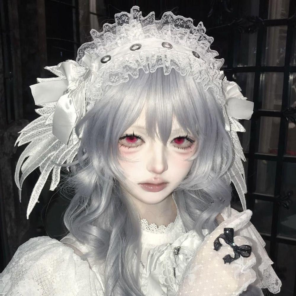 Spicy Girl Cosplay Headdress Rivet Lolita Hair Clip Sweet Lolita Wings Lace Headband Party