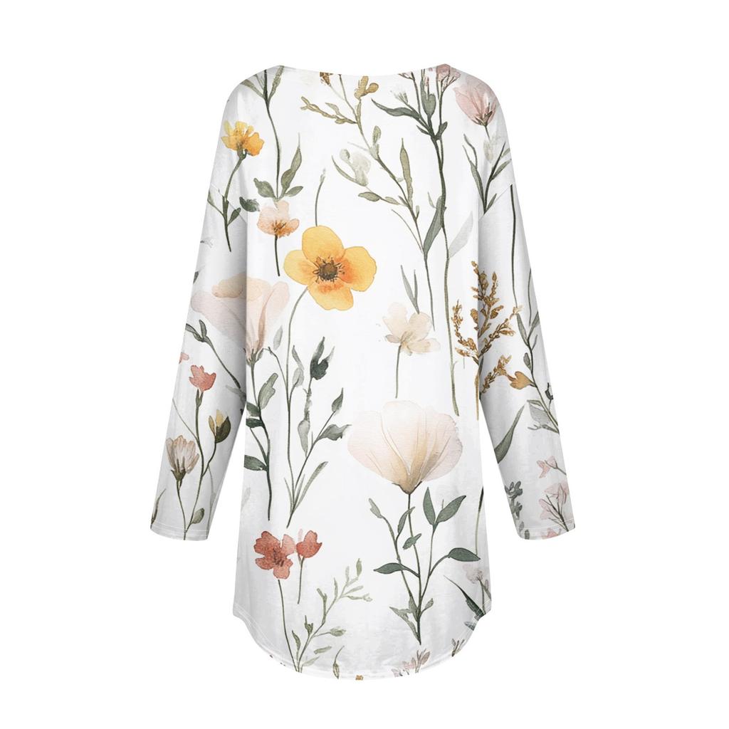 Женская мода с длинным рукавом и круглым вырезом, винтажный асимметричный пуловер