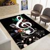 3D Creative Music Note Large Carpet, Living Room, Bedroom Sofa Carpet, Kitchen, Bathroom Door Mat, Non Slip Floor Mat Gift