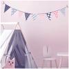 [Q8296] - Sheet of Stickers 'Garland' Pink Gray - 50x70 Cm
