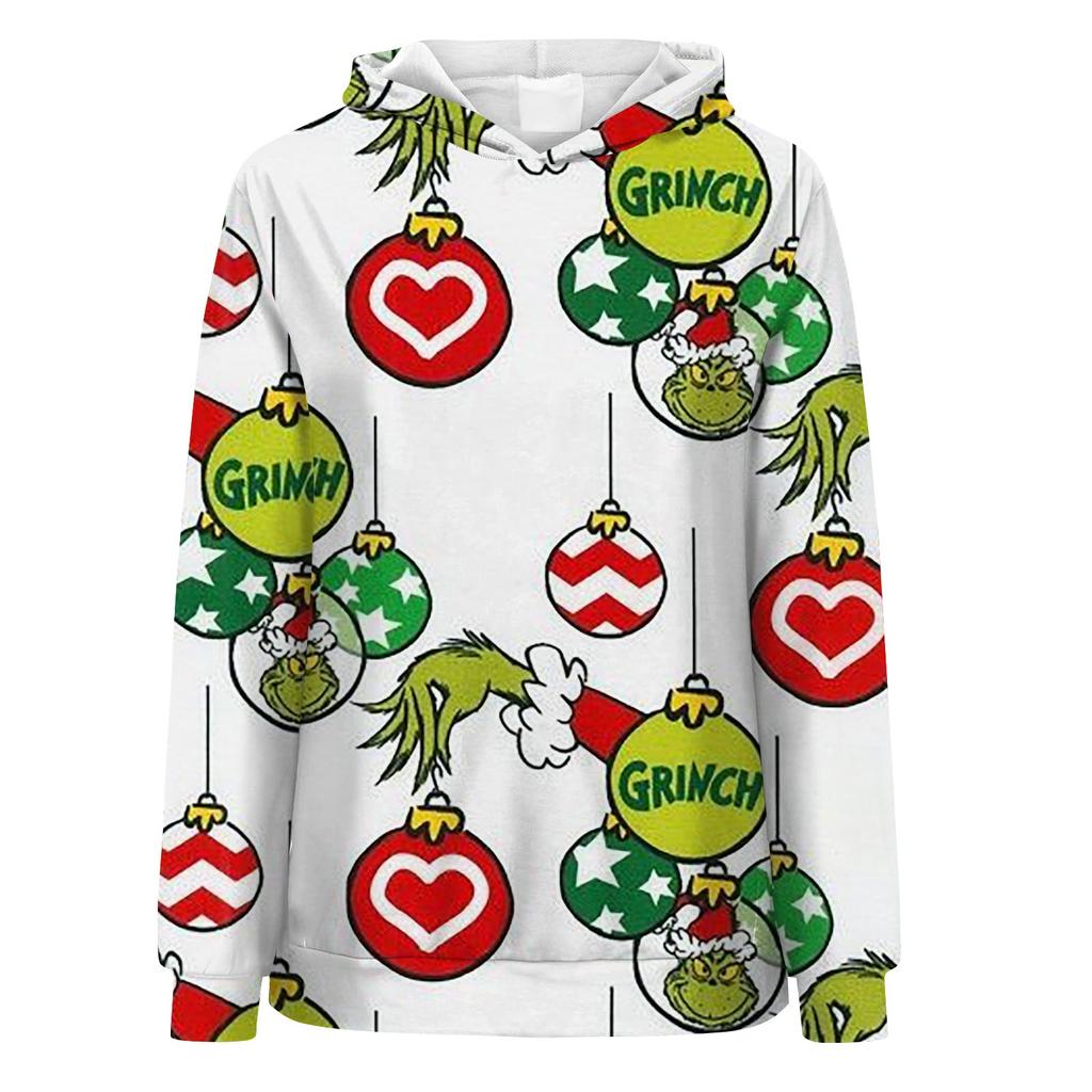 Christmas Hooded Sweatshirts For Women Casual Long Sleeve Pullover Sweatshirt Fall Winter Clothes