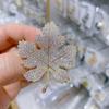 Trendy Jewelry Rhinestone Maple Leaf Brooch Vintage Maple Leaf Pin  Party Accessories