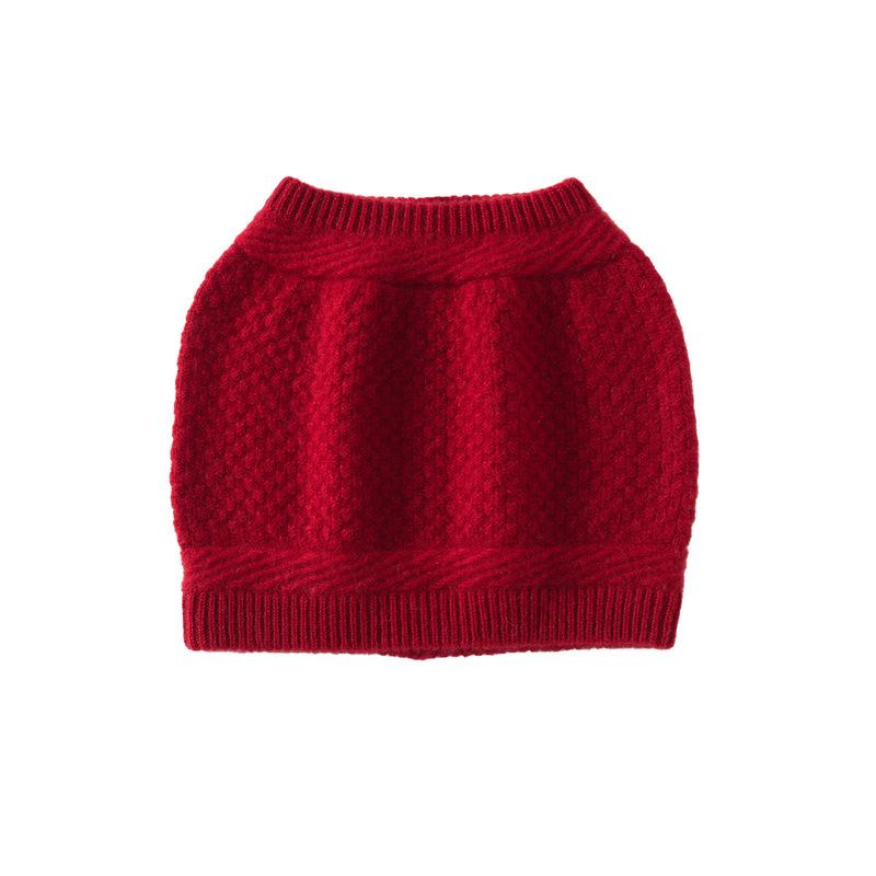 Cashmere winter cold-proof warm hat outdoor cycling cashmere hat women's knitted hat sleeve twist flower hat