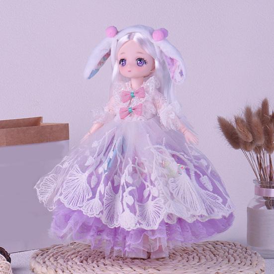 30CM 1/6 Ball Jointed Doll with Clothes Princess Lolita Dress BJD Doll Collectable Posable Action Figure Dress Up Doll Toy Girls Birthday Gift