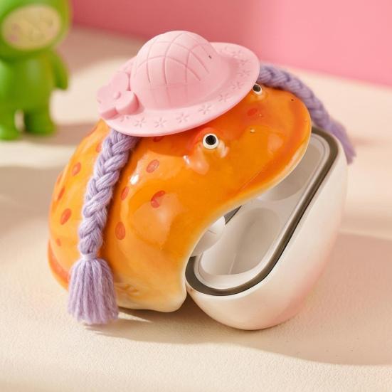 Новый чехол-лягушка для AirPods 1/2/3/4 И для AirPods Pro 2/3 Милый уродливый чехол-лягушка для наушников-вкладышей Защита от царапин Милые животные Защитная крышка для беспроводных наушников