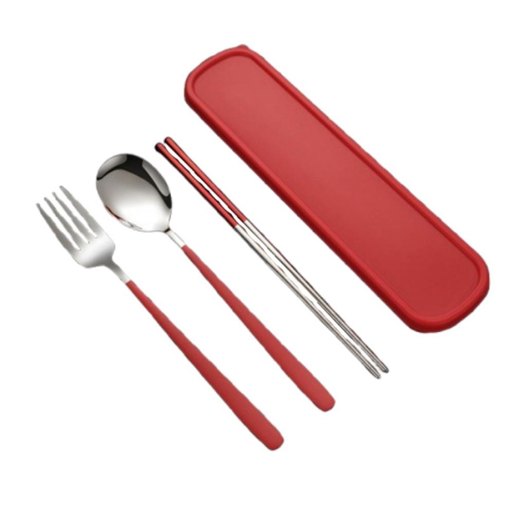 Набор вилок и ложек серебряного/золотого цвета, палочки для еды, дорожные столовые приборы из нержавеющей стали для пикника