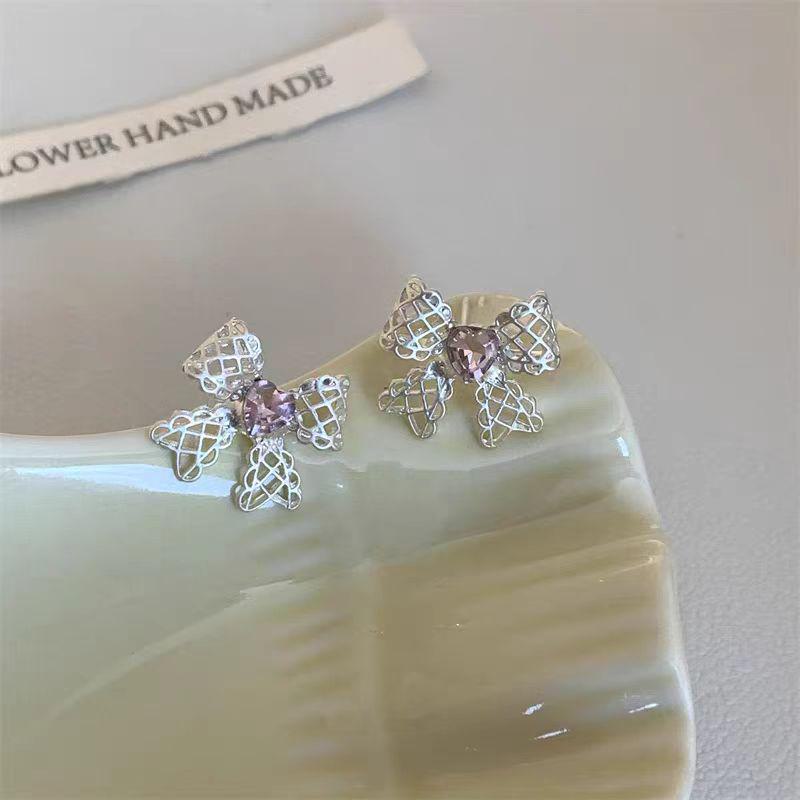 Элегантные серьги-бантики в форме сердца в балетном стиле: Шикарный, Легкий и Универсальный Дизайн