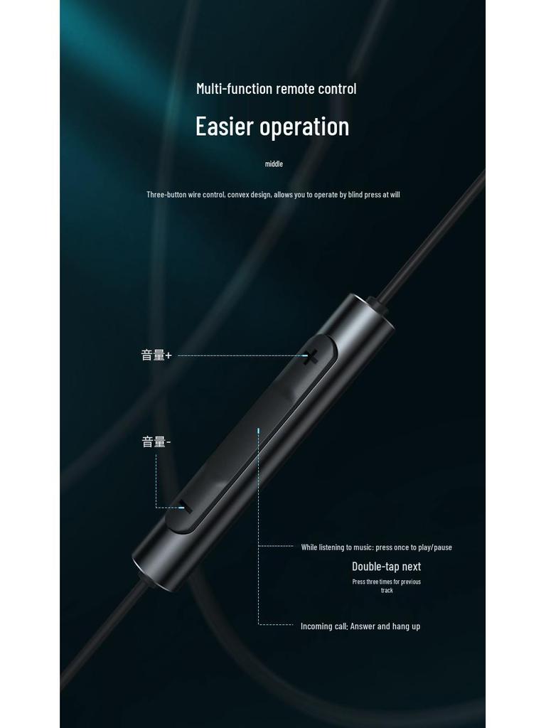 REMAX/Ruiliang Металлические наушники-вкладыши Type-C с управлением музыкой, сном и звонками