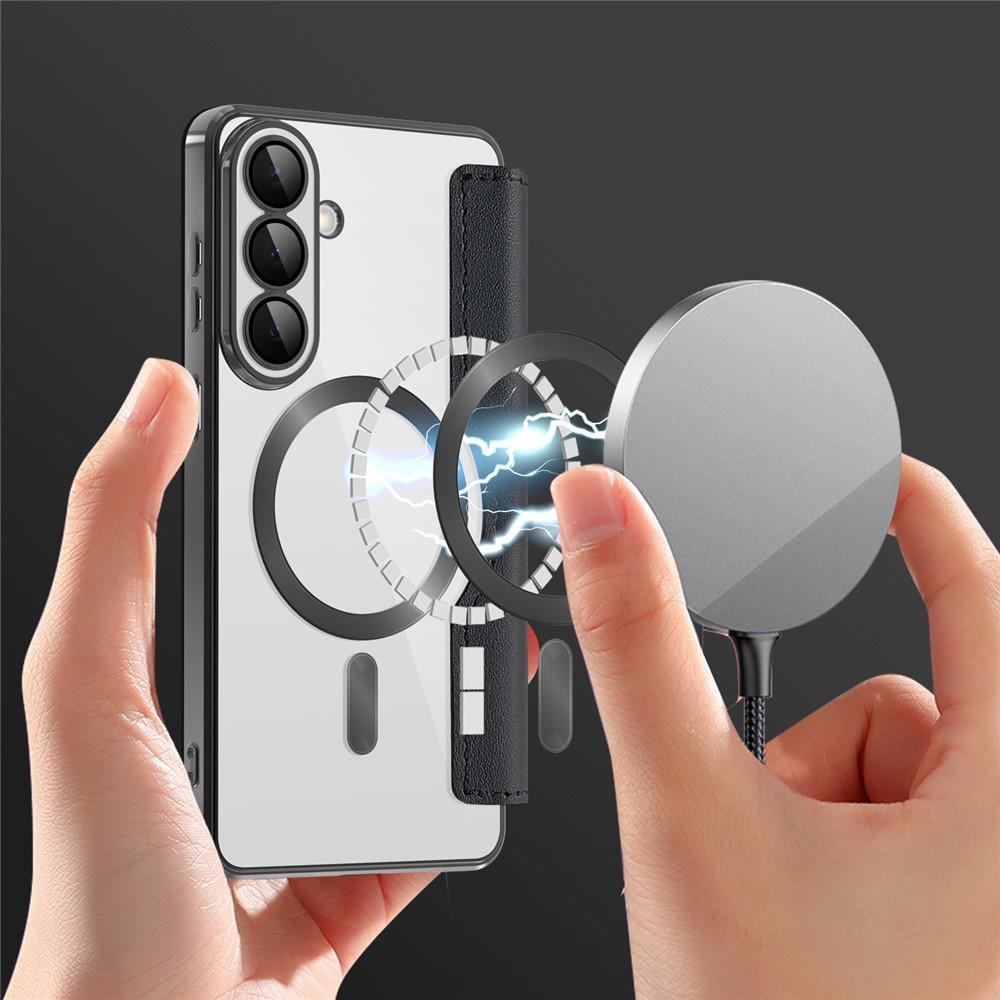 Samsung Galaxy S26 Flip Case, RFID Wallet MagSafe with Camera Protection, Black