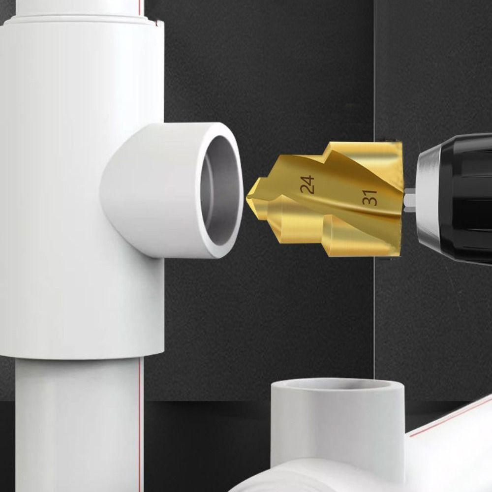 Сверло ступенчатое с шестигранным хвостовиком Инструмент для соединения водопроводных труб Ступенчатое сверло Высококачественный дырокол