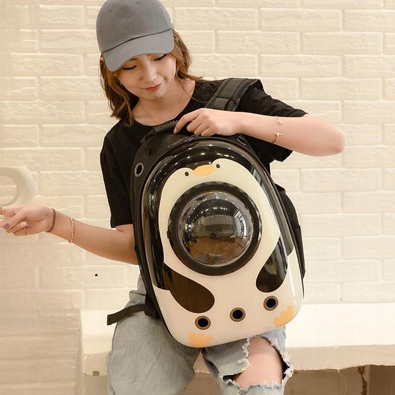 Backpack For Transporting Animals For Cats Space Transporter Xl White Penguin