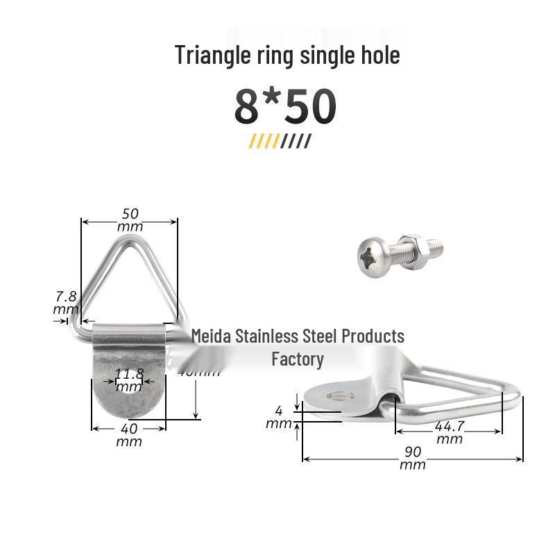 Треугольная, D-образная и квадратная пряжка-крючок из нержавеющей стали 304 для ремней грузовых прицепов