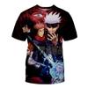 Summer New Trendy Anime Element Printed 3D Digital Printing Spell Battle Series Men's T-shirt