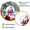 Festive Storefront Displays Christmas Window Clings Decoration, Cartoon Santa Claus Sticker with Crystal Ball, Indoor Outdoor Ornaments Hot