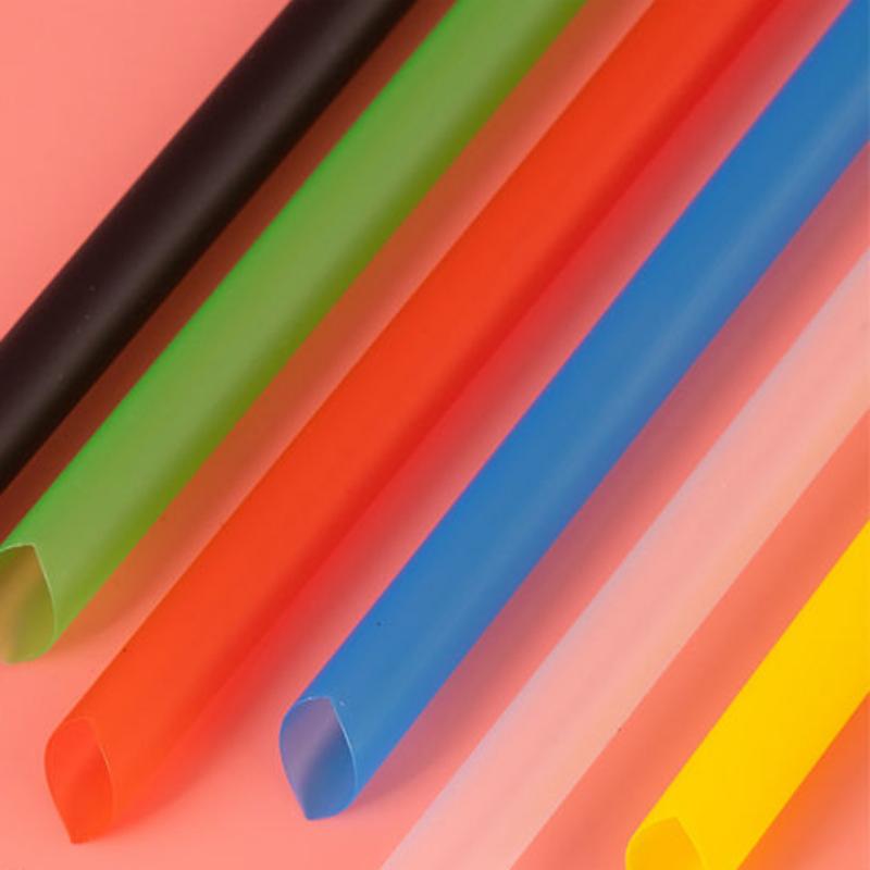 100 шт. одноразовые пластиковые трубочки для сока, чая с молоком, пузырькового чая, широкая независимая упаковка, соломинка для питья