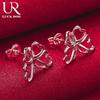 925 Sterling Silver Butterfly Earrings Fashionable Wedding Jewelry