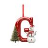 2D 26 Letter  Christmas Ornaments Acrylic Flat Christmas Tree Home Decorations Ornaments
