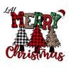 American Country Style Wall Stickers Merry Christmas Stickers Tree Decals with Plaid Polka Dot Print Self Adhesive Decorations Easy Peel &