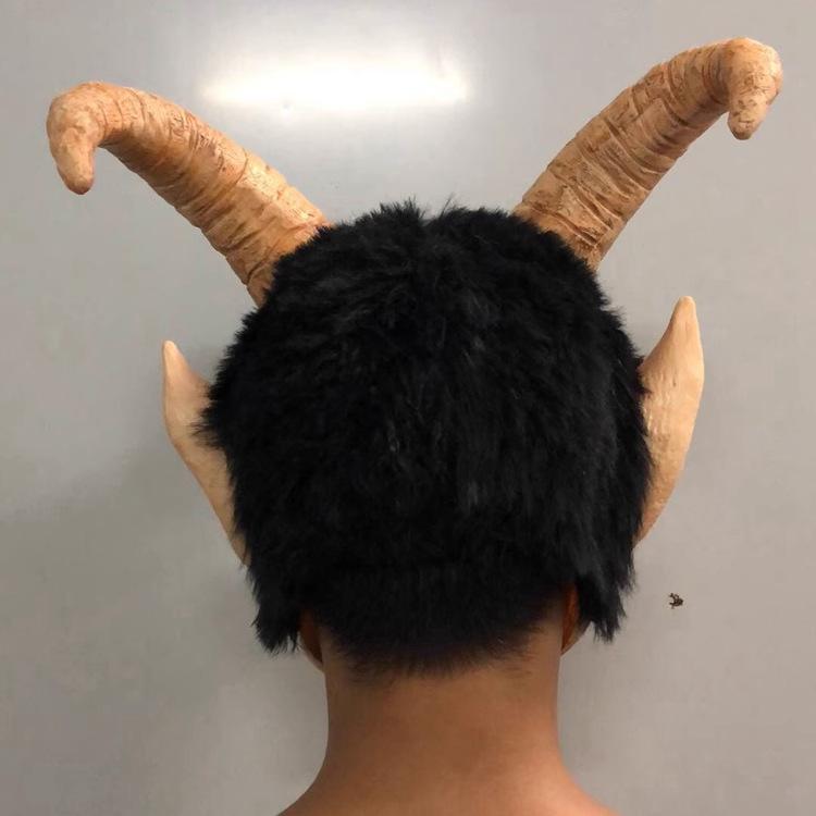 Halloween Human-Faced Lucifer Mask cosplay Horror latex headgear movie character demon mask prop