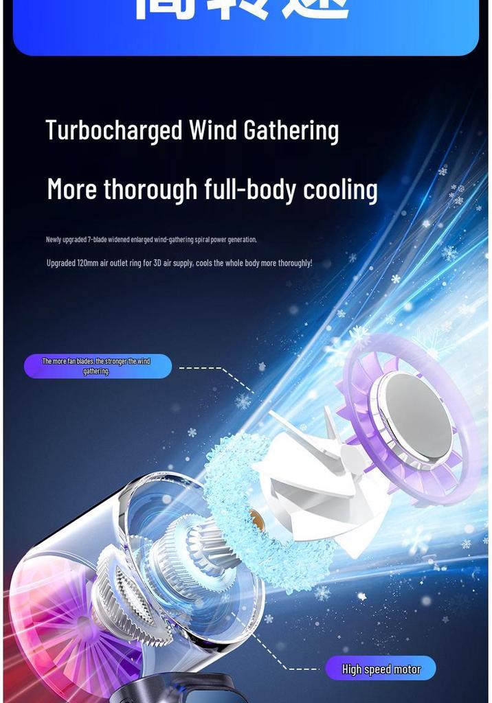 Portable High-Speed Cooling Handheld Fan with Strong Airflow, Long Battery Life, Foldable Neck, Digital Display, and Ice Pack Feature