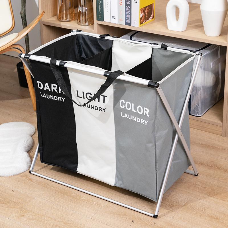 Foldable Waterproof Laundry Hamper with Handles - Oxford Cloth and Aluminum Frame