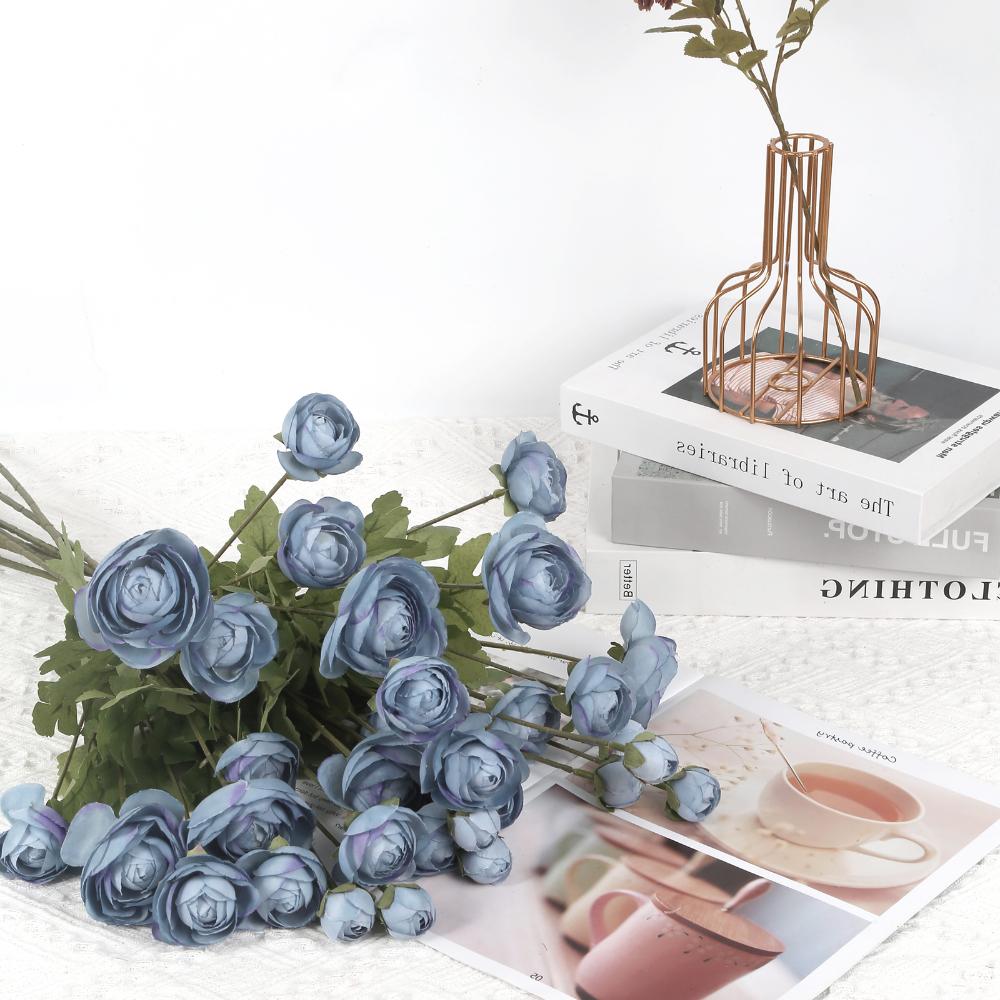 4 шт. 16 головок ранункулюсов искусственные шелковые цветы с длинными стеблями ранункулюс искусственные цветы персидские искусственные цветы для свадебного стола центральный элемент домашнего декора