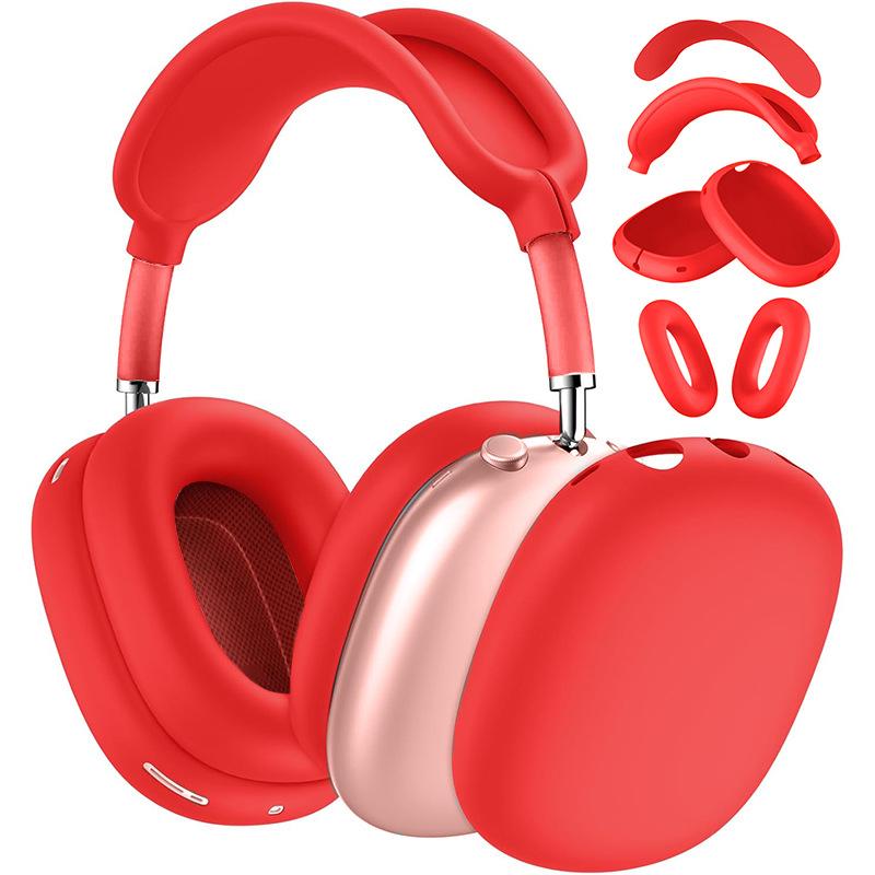 Защитный набор 4-в-1 для AirPods Max 1/2 - Прозрачные амбушюры + Силиконовое оголовье и амбушюры
