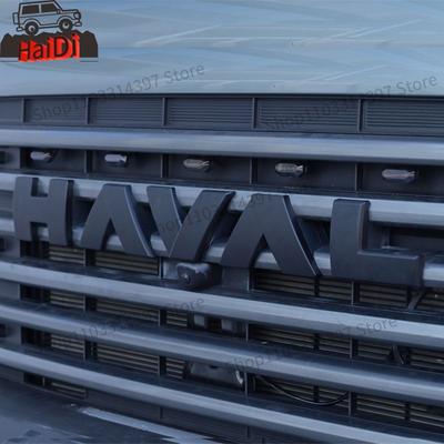 Для GWM Haval H9 2024 2025 Передняя решетка Эмблема Raptor\B26 Автомобильная сеть Черный логотип Наклейка на кузов Декоративная наклейка Внешние обозначения