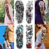 1 PC 480*170MM Full Arm Temporary Tattoo Sticker Sleeve Men Women Fashion Sexy Fake Tattoo Wolf  Lion Tiger Painting Tattoo Skull Angel Tattoo