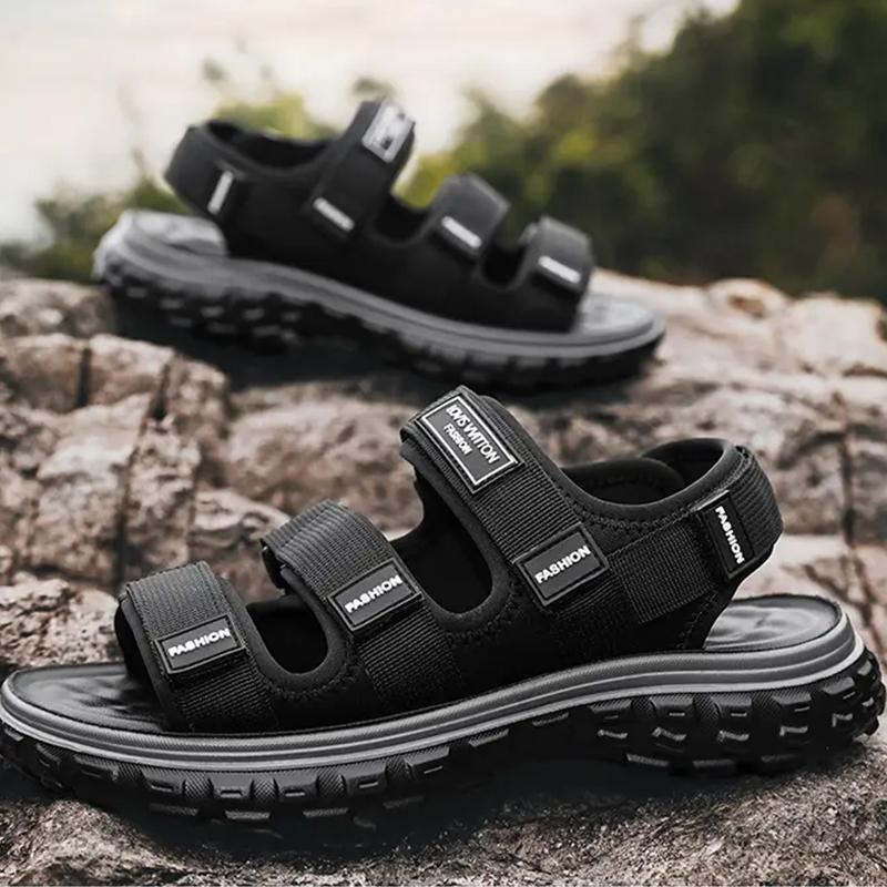 Fashion Men Sandal Casual Fashion Sandals Summer Outdoor Soft Non-slip Wear-resistant Beach Shoes Webbing Upper Two-wear Sandals
