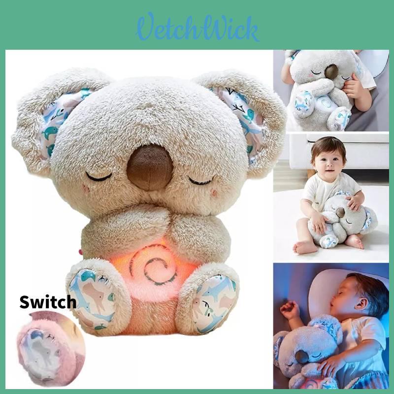 Soft Breathable Pink Koala Plush Toy With Calming Music For Baby Sleep