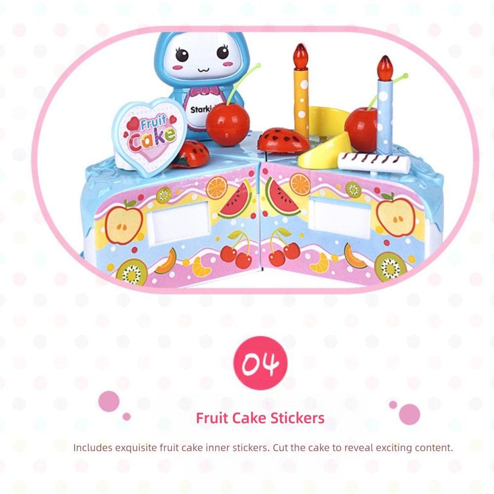 37/38PCS Multicolor Birthday Cake Cutting Toys Playing Role Game Kitchen Toy Gift