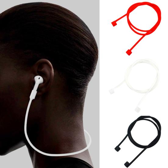 Silicone Neckband Anti-lose Cable Lanyard for AirPods Bluetooth-compatible Earphones