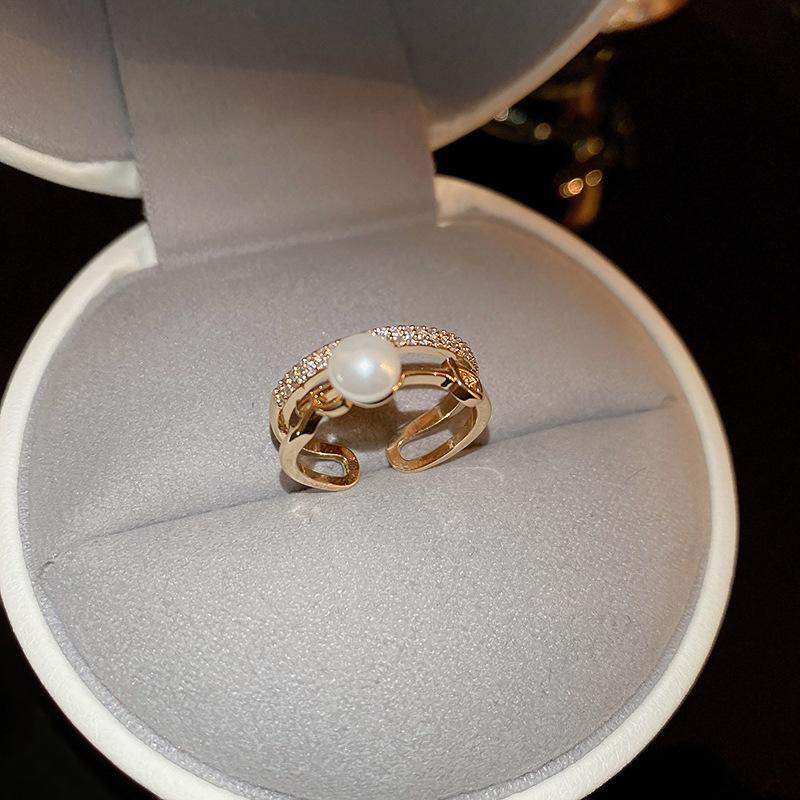 Luxury Zircon Sparkling Diamond Spirit Serpentine Ring Silver Open Ring High Quality Texture Simple and Versatile Trendy Cool Handmade for Women