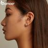 BAMOER New Trendy 925 Sterling Silver Rainbow Chequered Earrings Fashion Brilliant Color Ear Buckles for Women Fine Jewelry Gift