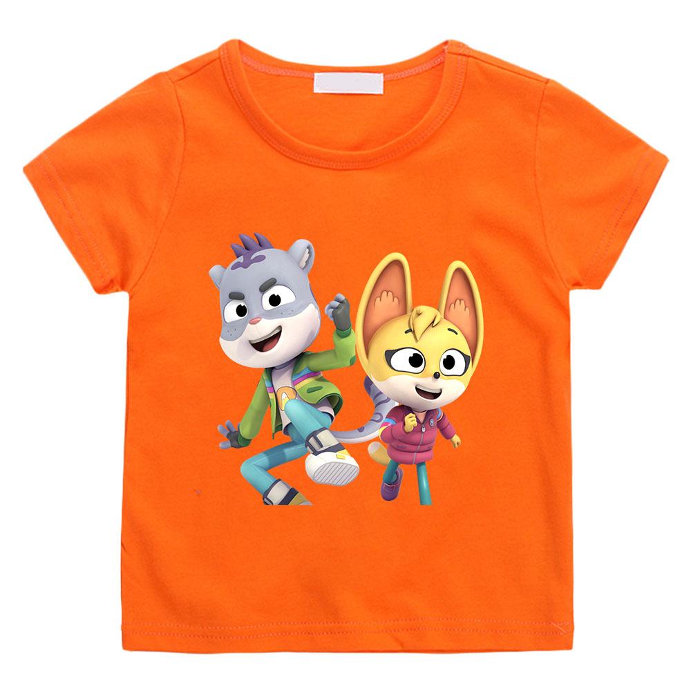 The Creature Cases Cartoon Print Children's T-shirts Cotton Short Sleeve 2-12Y Boys Girls Tees Casual Crew Neck Tops for Summer