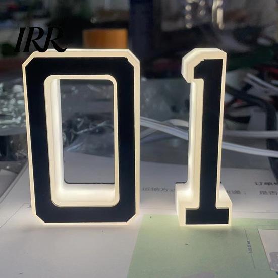 Illuminated House Numbers LED Number Waterproof Acrylic Home Address Night Visible Sign Modern Lighted for Outside Yard Shop Soft Glow Lights