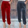 Autumn Winter Velvet Pants Women Velour Trousers Ladies Casual Loose Elastic Pants for Women