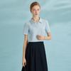 Little fresh temperament POLO collar thin knit sweater for women 2025 summer style classic nail bead decoration