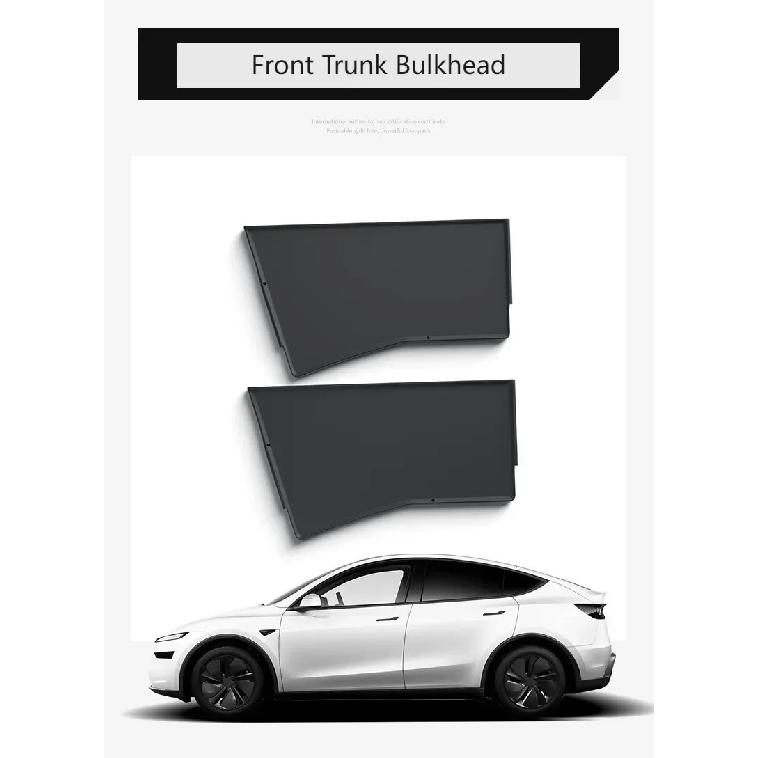 For Tesla Model Y Juniper Front Trunk Cover Roller Curtain Trunk Partition Organizer Divider Baffle Cargo Cover Protector Board