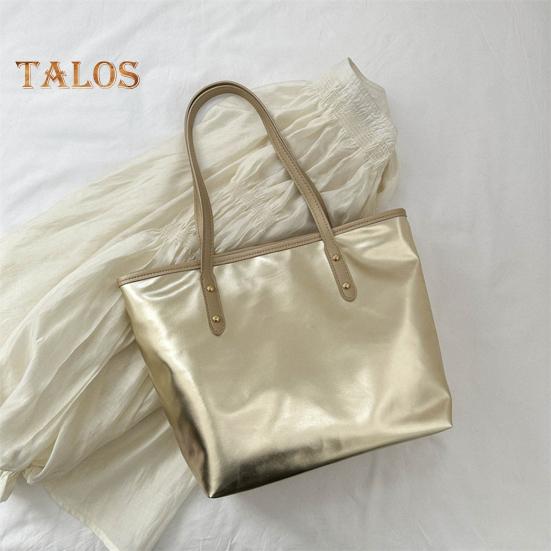 Женская сумка-тоут из искусственной кожи, однотонная сумка через плечо, глянцевая, повседневная, для подмышки, для телефона, ключей, карт, работы, путешествий, вечеринок