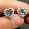 Huitan Gorgeous Heart Cubic Zirconia Stud Earrings for Women Fashion Wedding Engagement Accessories Elegant Female Earrings Gift