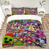 Brawl Stars Characters Print 3Pcs Bedding Setduvet Cover With 2 Bedropillowcase Home Birthday Gift