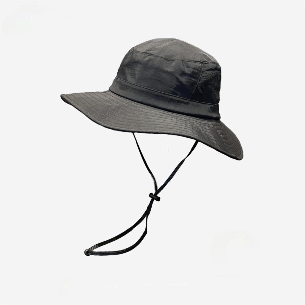 Breathable Fisherman Hat Solid Color Sun Protection Hat Windproof Hiking Cap Outdoor Hiking