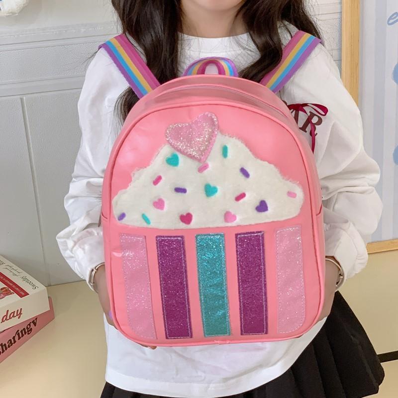 Panda Line Cartoon Girls Toddler Backpack With Fashion Sequins For School Use