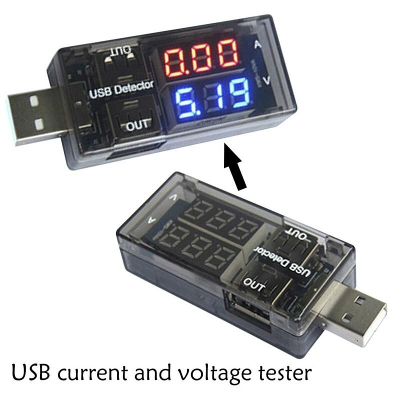 USB-тестер детектора тока и напряжения USB-метр, тестер напряжения, двойной настольный дисплей, монитор напряжения батареи
