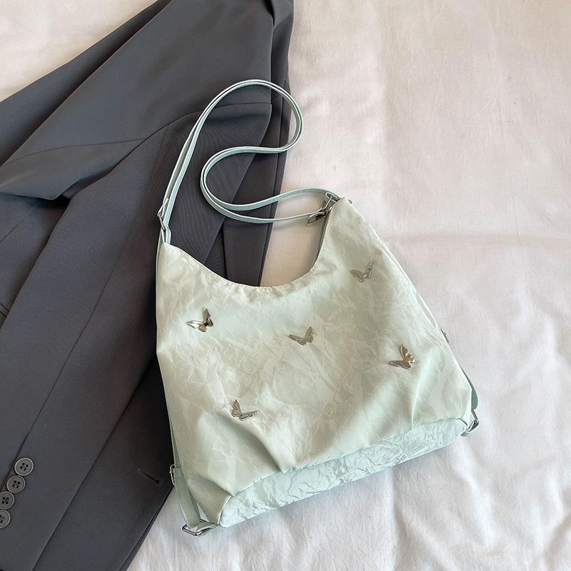 Повседневная мягкая поверхность большой емкости с бабочкой декоративная сумка через плечо модный рюкзак для поездок на работу многоцелевая сумка-тоут